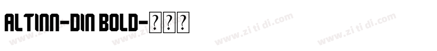 Altinn-DIN Bold字体转换